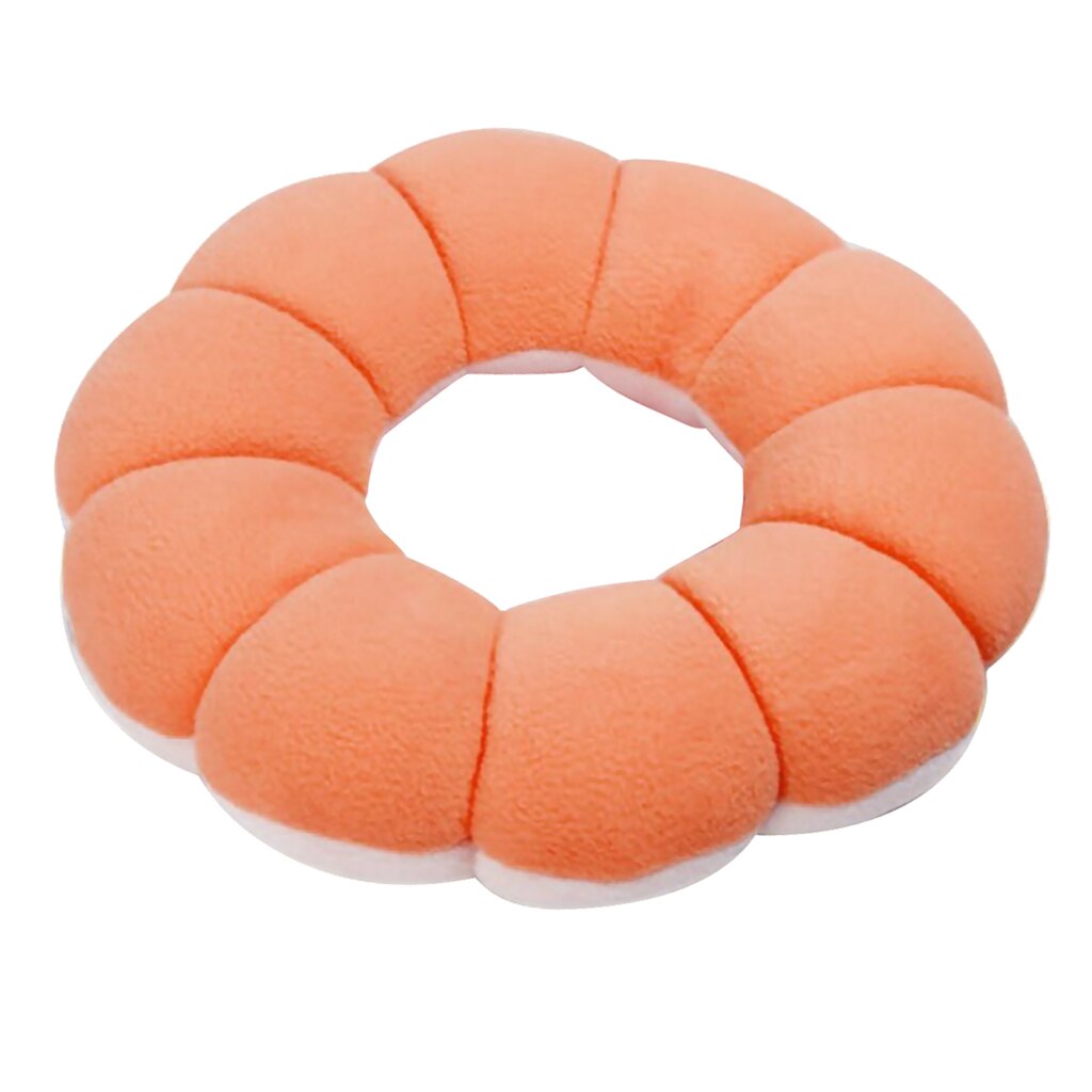 Donut Ring Cervical Neck Pillow Outdoor Sports Car Decoration Travel Twist Flower Shape Pillow: Orange