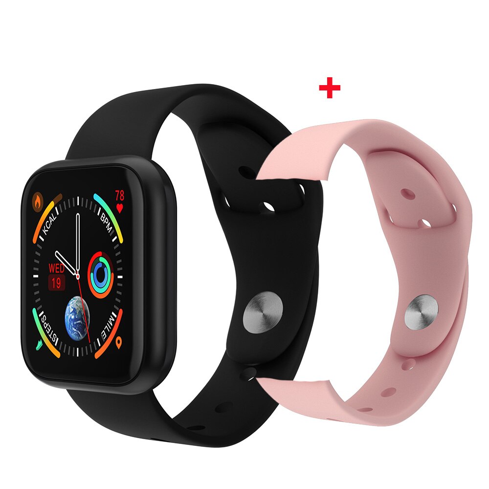 LEMFO Frauen Smart Uhr Wasserdicht Herz Rate Blutdruck Überwachung Schrittzähler Männer Frauen Smartwatch für Android Apple iPhone: extra pink strap