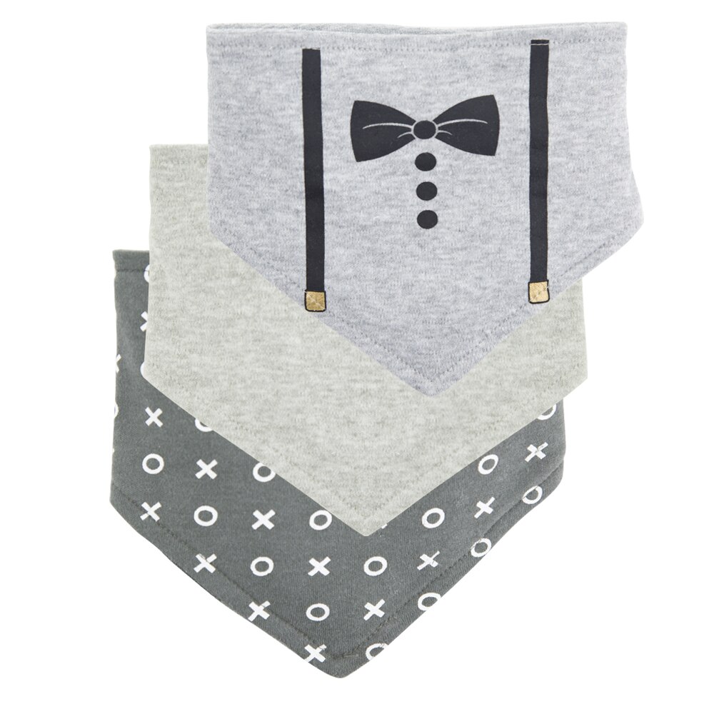 Baby slabbetjes 3 stuks handdoek bebe driehoek voeding boerendoek kraag sjaal waterdicht schort cartoon handdoek