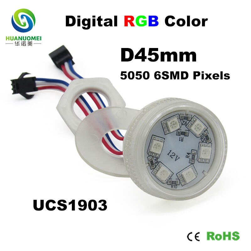 Full Color Rgb Digitale Adresseerbare UCS1903 45Mm 6Leds Led Pixel Module 5050 Smd Rgb Lamp Lamp Verlichting Led display Module Licht