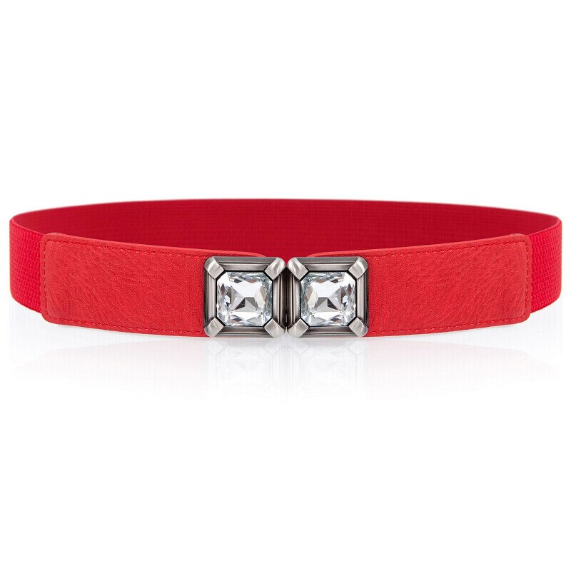 vrouwen riem elastische tailleband bladgoud gesp bladeren cumberbanden rode dunne buikband vrouw party versieren: red color