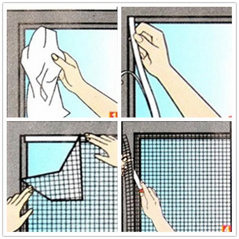 Moustiquaire auto-adhésive pour fenêtre | Moustiquaire, rideau en maille, bricolage d'araignées invisibles, moustiquaire pour fenêtre, fournitures de maison