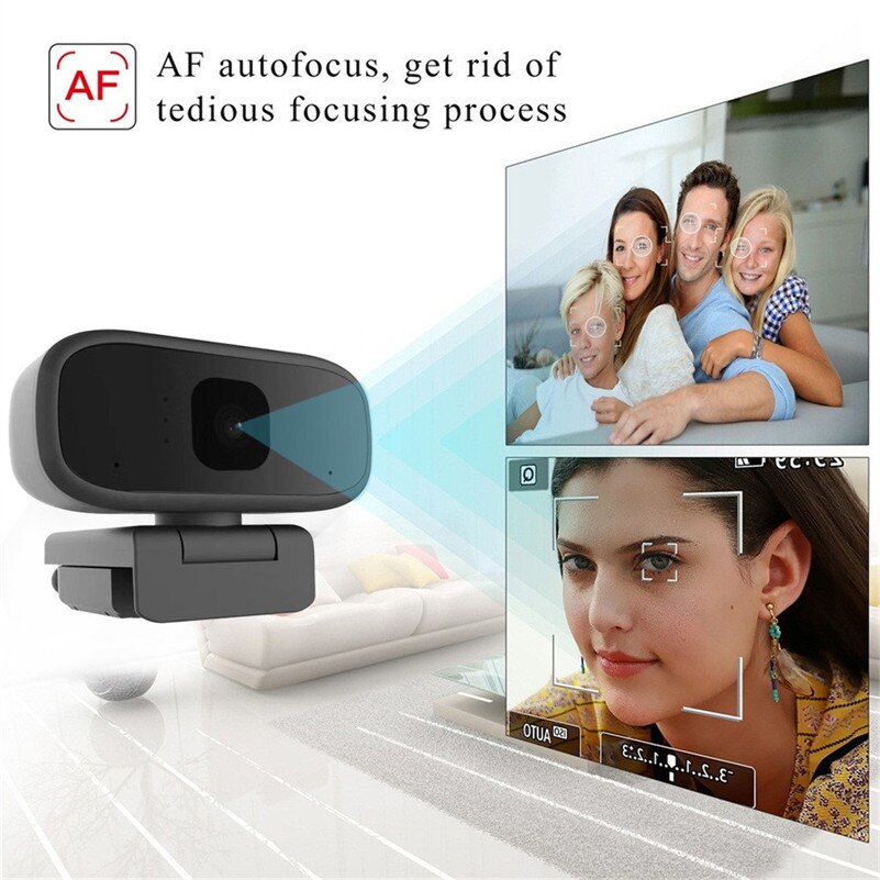 Webcam 1080P Hd Webcam Autofocus Computer Cam Ingebouwde Microfoon Privacy Cover Groothoek Lens Speaker usb Video Web Cam