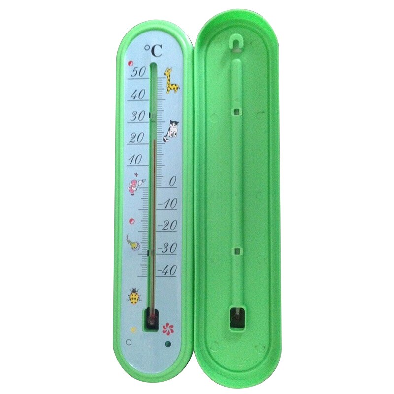 Cute Vertical Thermometer Cartoon Wall Temperature Monitor Meter for Indoor Outdoor Use For Children: 2 pc