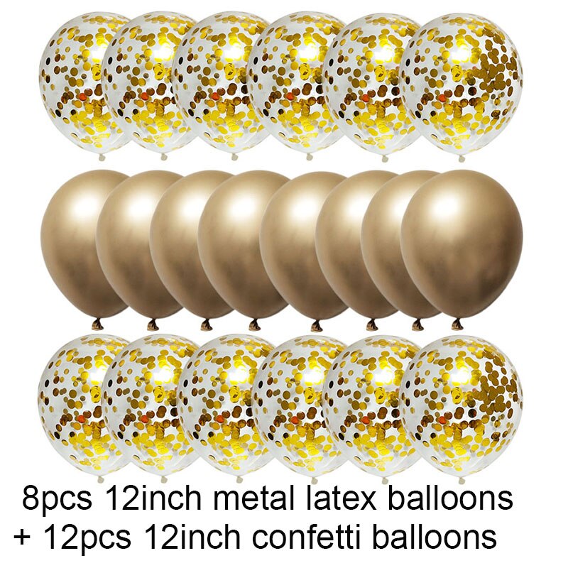 Sølv og hvide balloner konfetti balloner fødselsdagsfest dekorationer voksen latex ballon romantisk hvid bryllup tema luftkugle: Stil 5