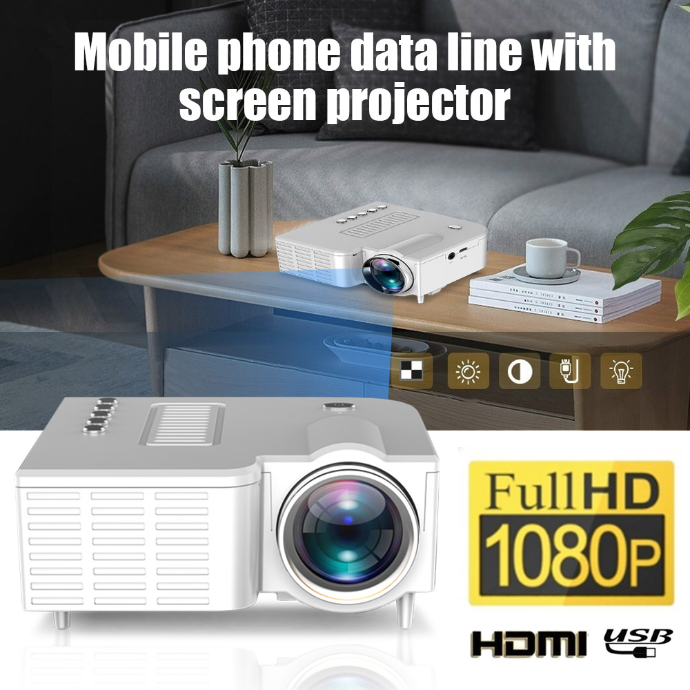 UNIC UC28CB 1080P Portable LED Projector Cinema Theater Mini Projector USB/SD/AV Input Mini Entertainment Projector family