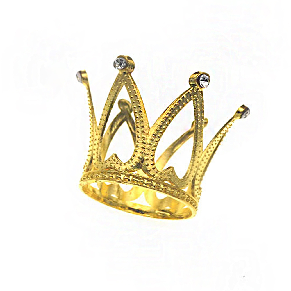 Pärla kristall krona mini krona kristall pärla topper tiara hår ornament prydnad prinsessa bröllop födelsedag baka tårta: B1