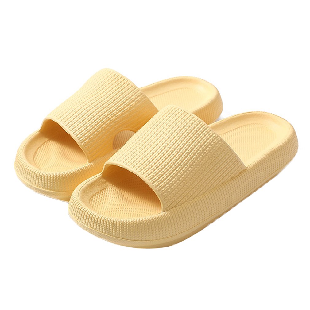 Thick Platform Bathroom Slippers Women Soft Sole EVA Indoor Slides Woman Sandals Summer Non-slip Beach Flip Flops: Rosy Red / 40-41