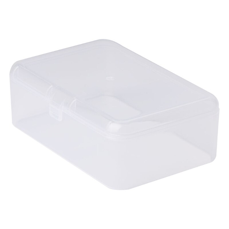 P82C Rectangular Plastic Clear Transparent Storage Box Collection Container Organizer