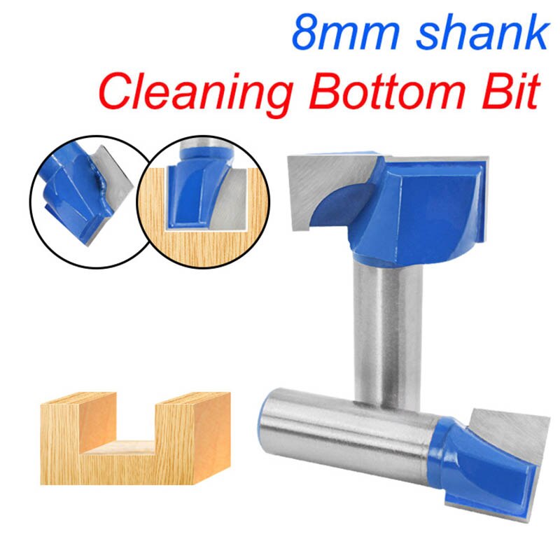 1pcs 8mm Shank Cleaning Bottom Engraving Bit Solid Carbide Router Bits Woodworking Tools CNC Milling Cutter Endmill for Wood
