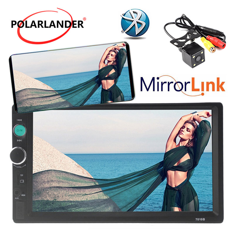 PolarLander AutoRadio car Radio 2 DIN Bluetooth Mirror Link for Android LCD 7 Touch Screen car radio cassette player auto tape