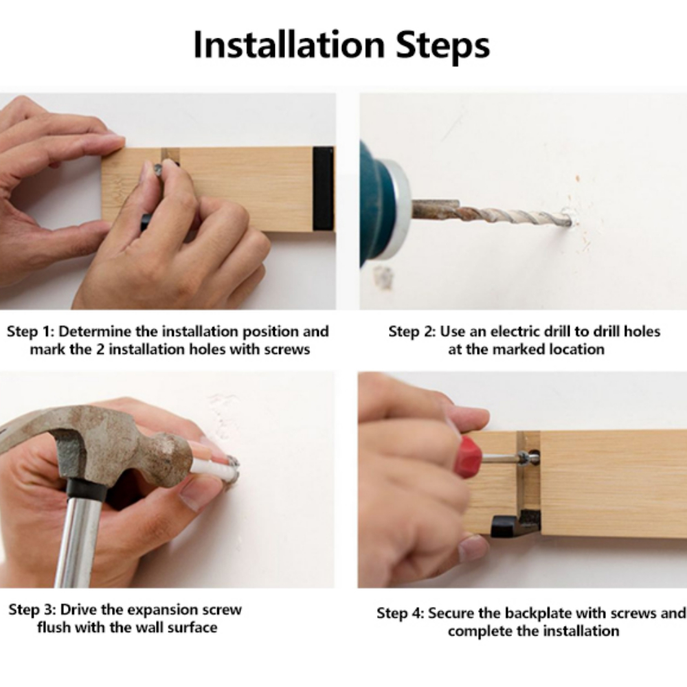 Opvouwbare Bamboe Onzichtbare Badkamerhaak Houten Ophanghaken Jas Handdoekhangers Huishoudelijke Boomstammen Witte Antieke Kleur Rijhouder