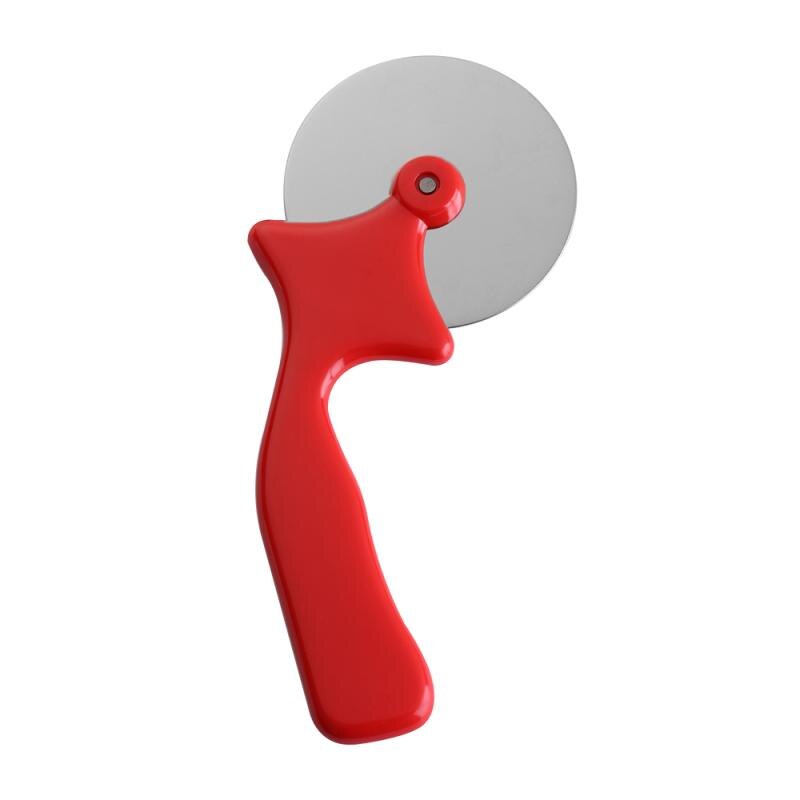 Pizza Cutter Wheel Stainless Steel Plastic Long Handle Roller Pizza Chopper Slicer Kitchen Gadget Pizza Cutter Knives