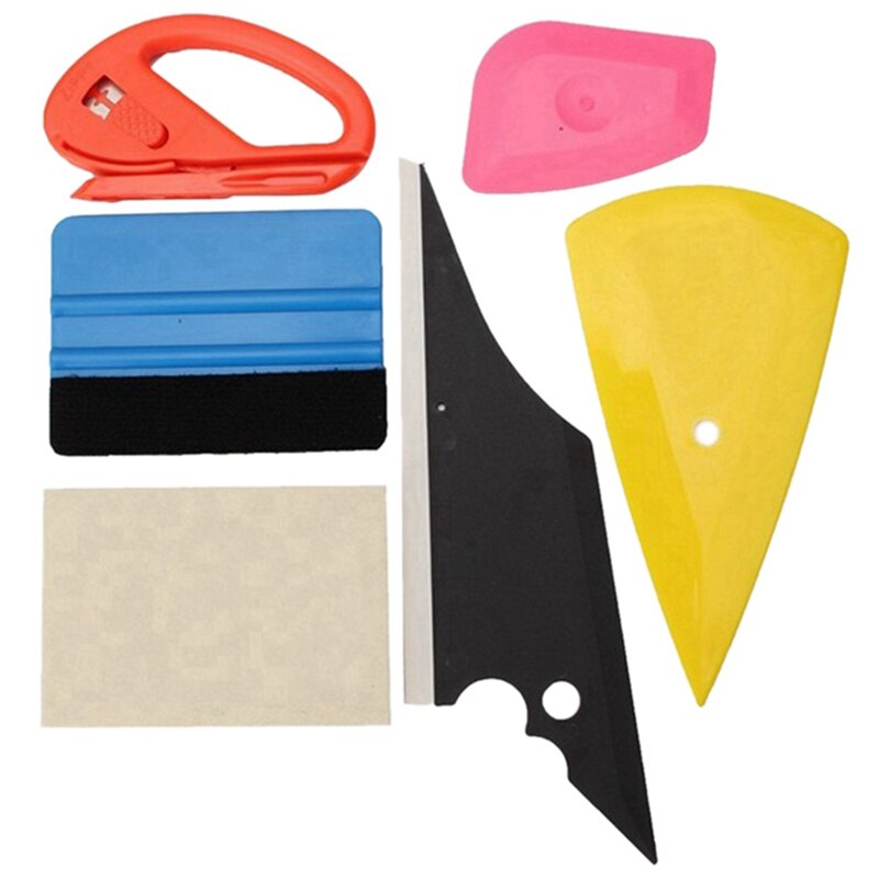 1 Set Car Tools Vinyl Wrap Film Sticker Squeegee Scraper &amp; 7 Pcs Car Sticker Tools Installation Kit