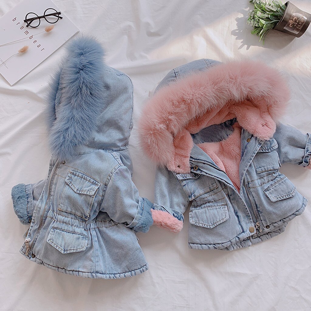 Kinderen Cowboy Plus Fluwelen Warme Jas Peuter Jongens En Meisjes Wind Jas Jas Uitloper Kleding Anorak niña