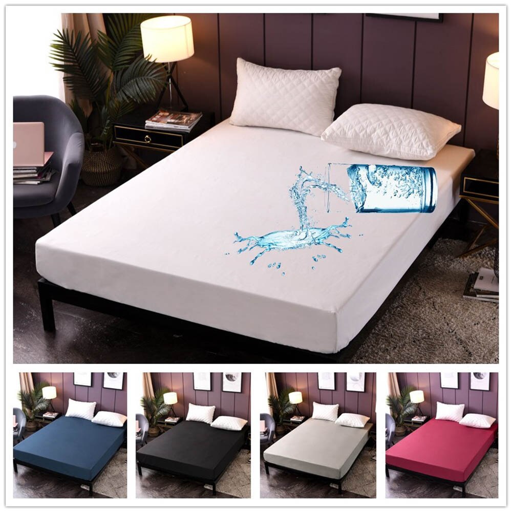 Fitted Sheet Bed Sheets Mattress Cover Pillow Case Bedding Cover Bed Linen With Elastic Twin Full Queen King Mattress Protector