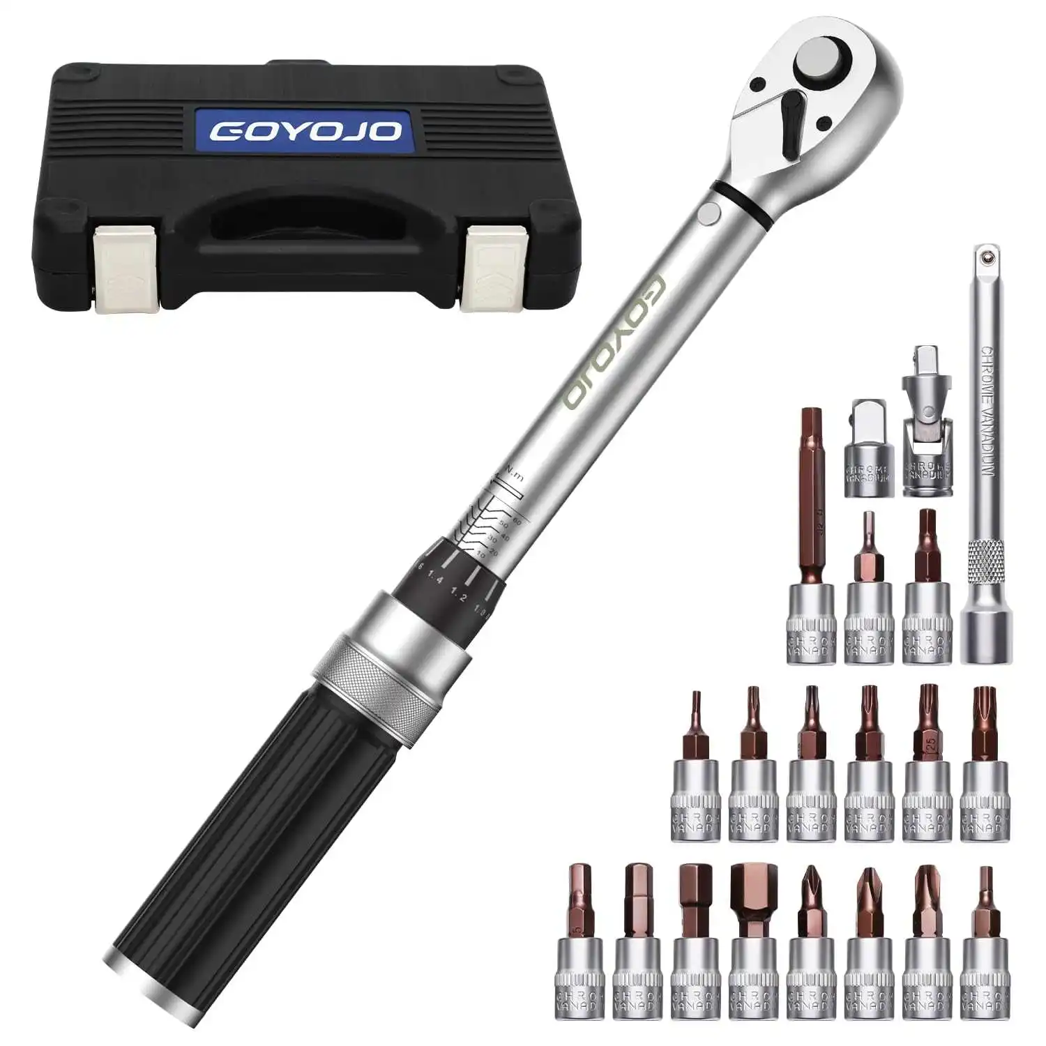 Kit d'outils d'entretien de vélo pour vélos de route et de montagne, multi-outils réglables, couple étanche, pouces, 2 à 24 Nm,: green