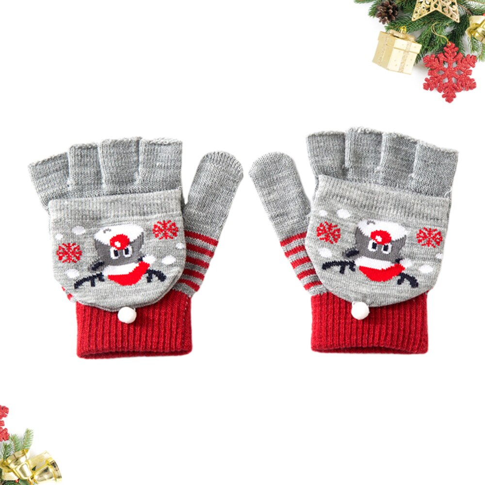 Guantes de invierno adorables para niños, a prueba de viento, para invierno, 1 par: Default Title