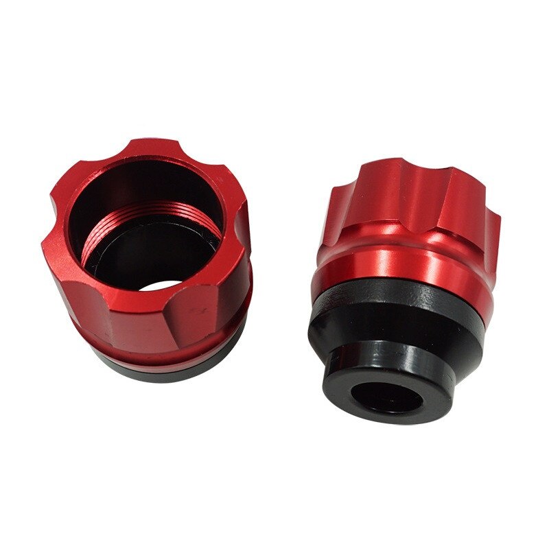 1 paire moto chute Protection Scooter cyclomoteur CNC aluminium moto accessoires avant fourche roue cadre curseurs alliage: G348644A