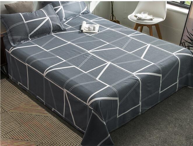 boy room bed sheet ,180cmx230cm cotton boy bed sheet,cotton strip cotton bed sheet: Slate Blue