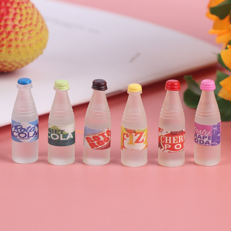 1/2/4/6/10Pcs/set 1/12 Dollhouse Miniature Accessories Mini Wine Bottle Simulation Drinks Model Toys for Doll House Decoration: NNTOY454