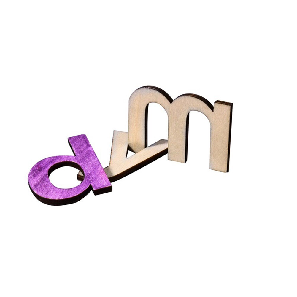 Letras de madera en inglés, placas con letras mayúsculas en inglés, manualidades, decoración artesanal, retales Educativos para el hogar hechos a mano, 52 Uds.
