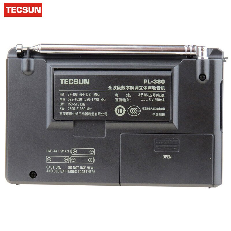 Tecsun PL-380 PL380 Volle Band Radio Digitale Demodulation Stereo PLL Tragbare Radio FM/LW/SW/MW DSP empfänger Internet Radio