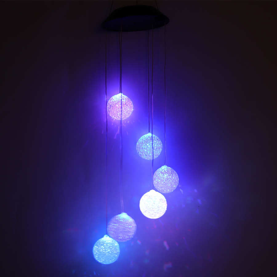 with Hook Wind Bell Wind Chimes Light Solar Powered Rain-proof Wind Chimes front Porch for Garden