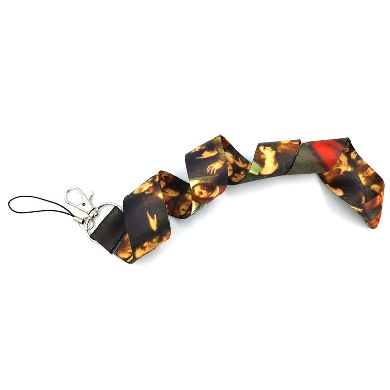 Cordón para el último teléfono de la Cena de Leonardo Da inci para llavero, Tarjeta para cadenas, soporte para insignia, correa para el cuello, cordón para llavero, cinta para colgar