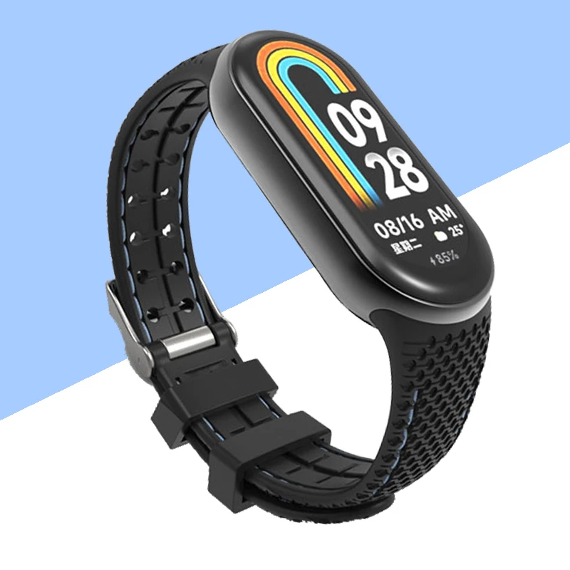 Siliconen band voor Mi Band 8 9-armband Rubberen horlogeband Vervanging Smartwatch Pols Correa voor Xiaomi Mi Band 8-band: Beige