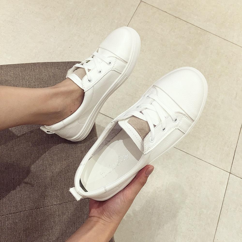 Rund tå sko kvinde lejligheder kvinder tennis kvinde casual sneaker blød all-match lavvandet mund kjole åndbar lille sommer