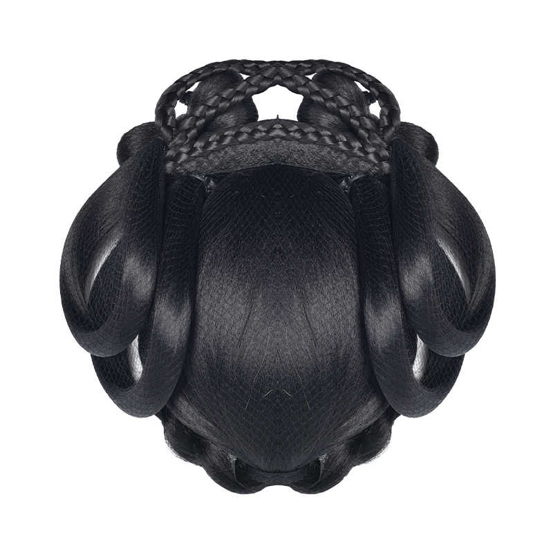 Hanfu sintético antiguo disfraz chino antiguo peluca sintética moño princesa moño Cosplay peluca para mujeres