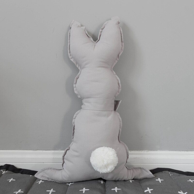 Kinderen Cartoon Konijn Kussen Baby Speelgoed Katoen Slaap Kussens Leuke Konijn Kussen Kids Slaapkamer Decor Ornament Foto Props: Grey Pillow