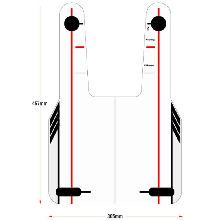 Durable Red Golf Putter Training Aids Tool Alignment Putting Swing Trainer Set Indoor Outdoor Black