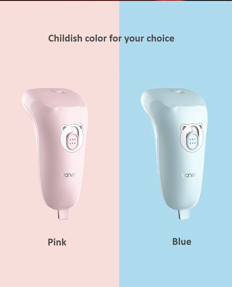 Baby Electric Nail Clipper Nail Trimmer Nail Cutter Health Care Electric Manicure Tool All Age Pink Blue Ship Free