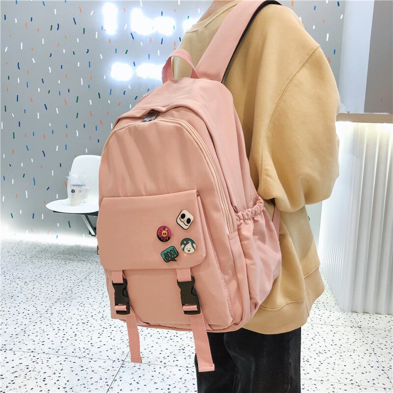 Sac d'école femmes style coréen lycée étudiant sac à dos grande capacité fille épaule femme Style polyvalent dans