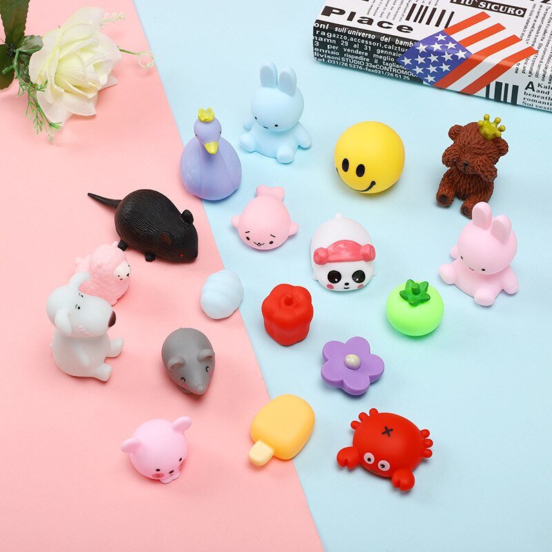 10 stücke Gag Spielzeug Praktische Witz Lustige Zerquetscht Dekompression Squishie betonen Linderung Spielzeug entlüften Antistress Interessant Für freundlicher