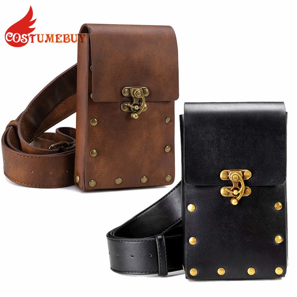 Steampunk Taille Tas Vintage Lederen Volwassen Wandelen Reizen Fanny Pack Belt Loops Hip Bum Bag Portemonnee Portemonnees Telefoon Bag l920