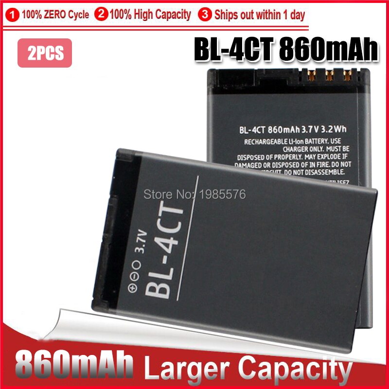 Recambio de batería de teléfono, BL-4CT BL4CT BL 4CT, para Nokia 860 5310 s 7310c 2720F 5630XM 6600F 6700 X3, 1-5 Uds.: 2pcs