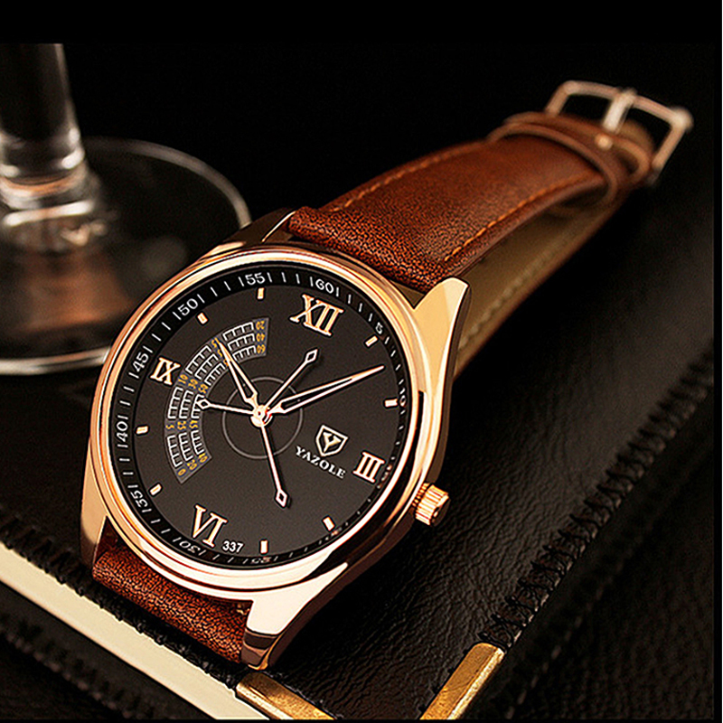 Armbandsur klocka casual läder sport herrklocka toppmärke lyxiga kvarts klockor för män montre homme