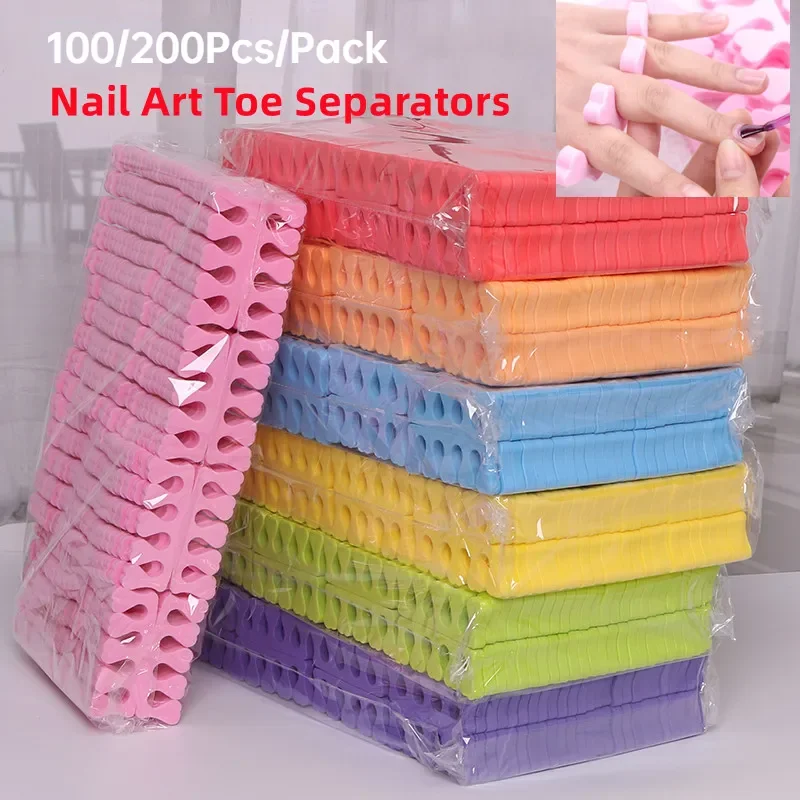 Separadores de dedos para decoración de uñas, esponja para pies, esmalte de Gel UV suave, herramientas de belleza, paquete de manicura y pedicura, Kits de uñas