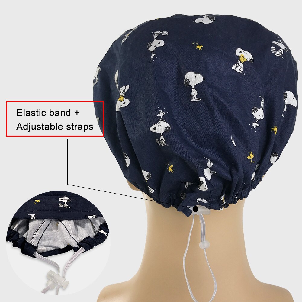cartoon Anima druck schweiß-absorbent Peeling hut Kosmetikerin nette hut labor männer und frauen Scrubs flauschigen caps