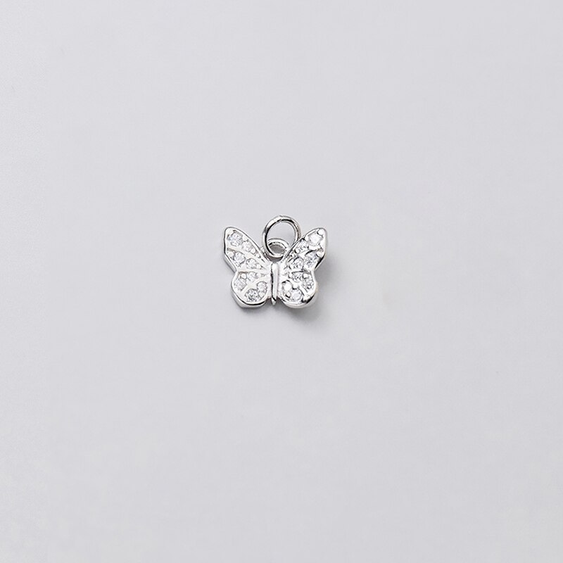 Trustdavis Echt 925 Sterling Zilveren Vlinder Cz Markering Armband Ketting Link Stuk Diy Accessoires DZ39: Zilver