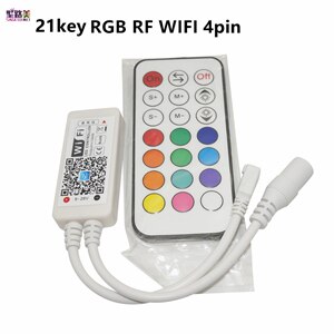 Magic Home DC5V 12V 24V Bluetooth controlador WiFi inalámbrico, RGB/RGBW IR RF LED Controller para 5050 WS2811 WS2812B Pixel led strip: 21k RF RGB wifi 4pin