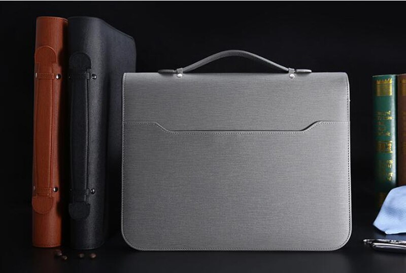 A4 Binder Zipper Office Briefcase Bag Document File Folder Ring Cabinet Case Manager Padfolio Business Organizer Holder