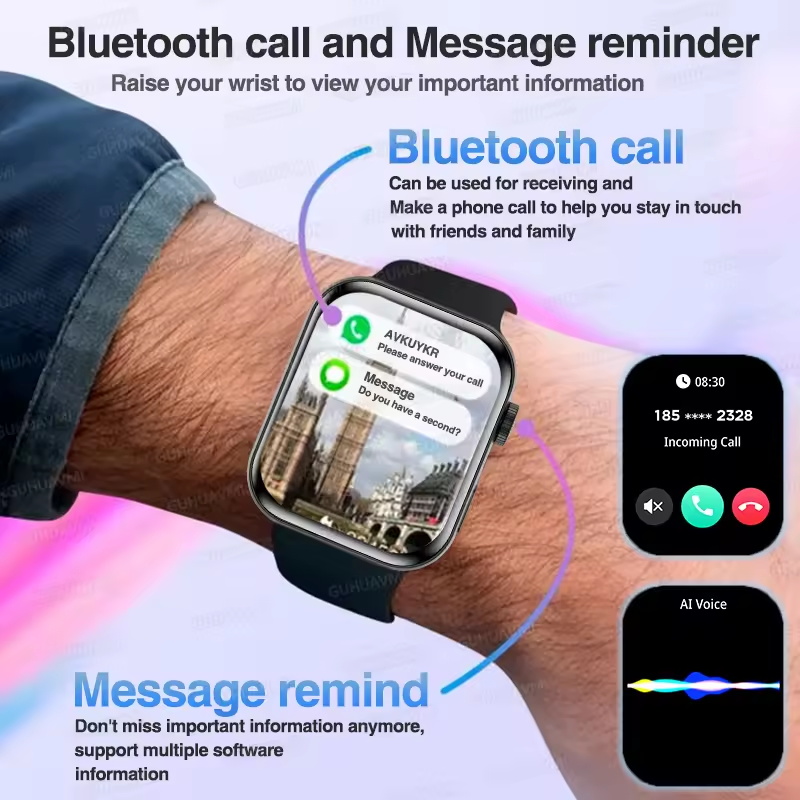 Versione globale Moda NUOVO Orologio Serie 11 Uomo Donna SmartWatch GPS Traiettoria Bracciale HD Bluetooth Chiamata sport Orologio impermeabile