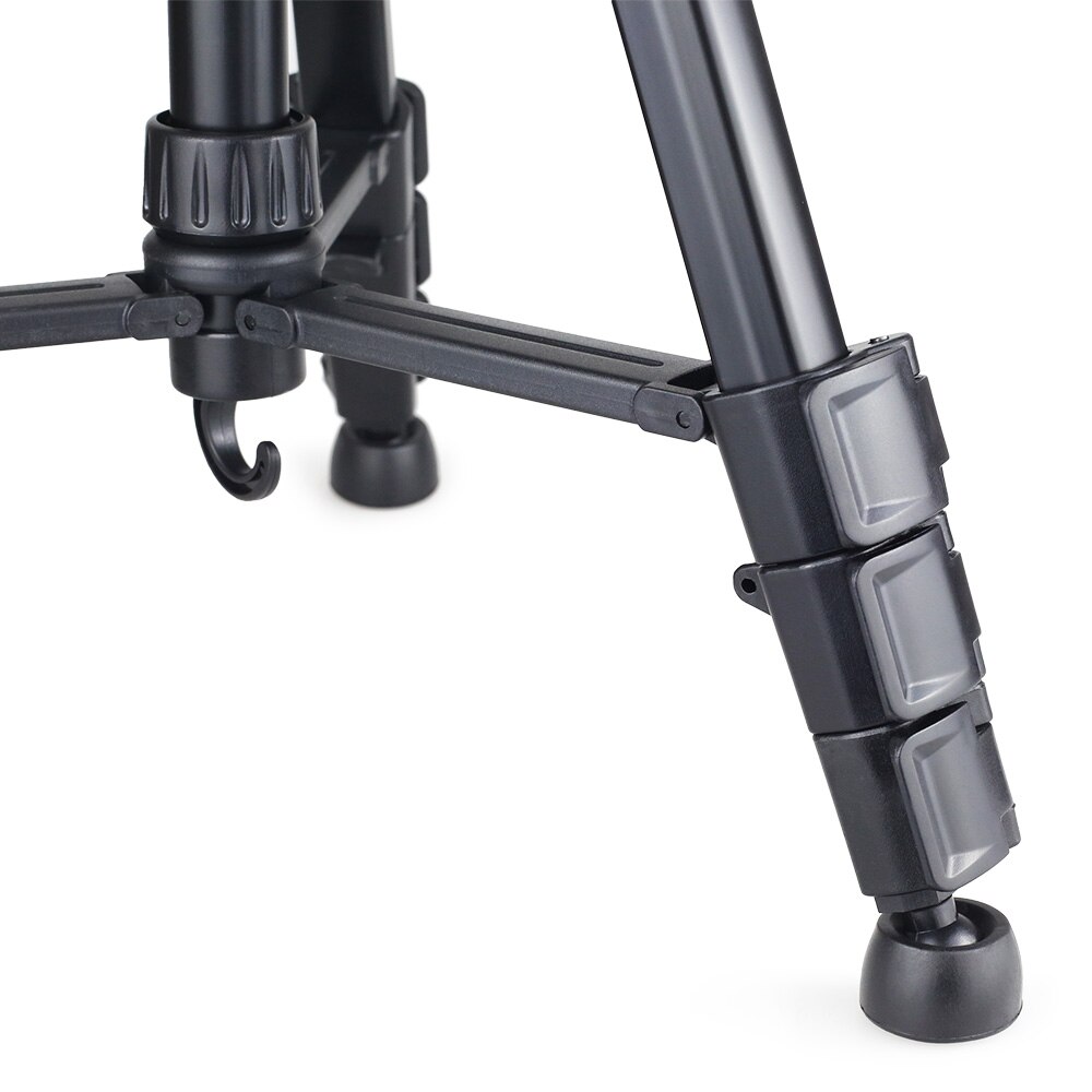 RT10 Portable Camera Stand Tripod Head and QR Plate Integrated Multi-function SLR Camera Tripod for Photography Beginners