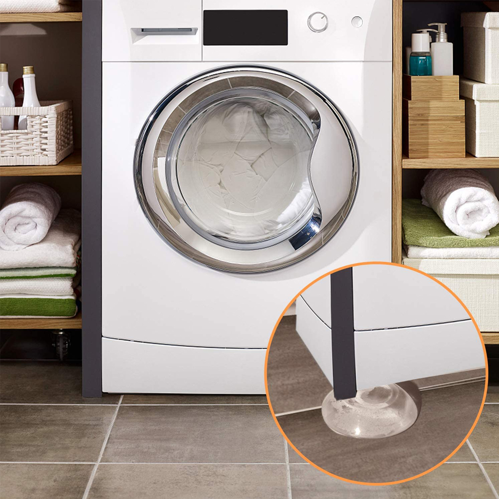 6 Stück PU-Tür-Wandschutz-Pads, waschbar, selbstklebend, transparenter Türstopper, wiederverwendbar, weich, rund, stoßdämpfendes Gel