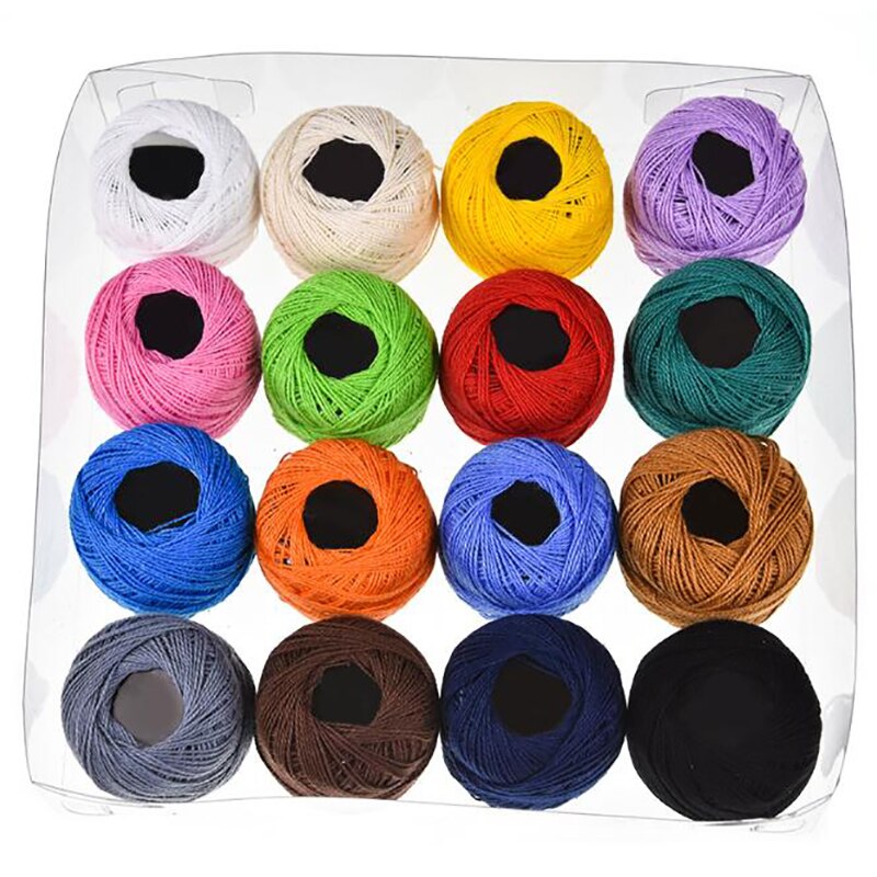 16pcs Roll Cotton Embroidery Thread DIY Craft Cross Stitch Knitting Dyeing Line Sewing Tools Accessories Cross Stitch Thread: style2