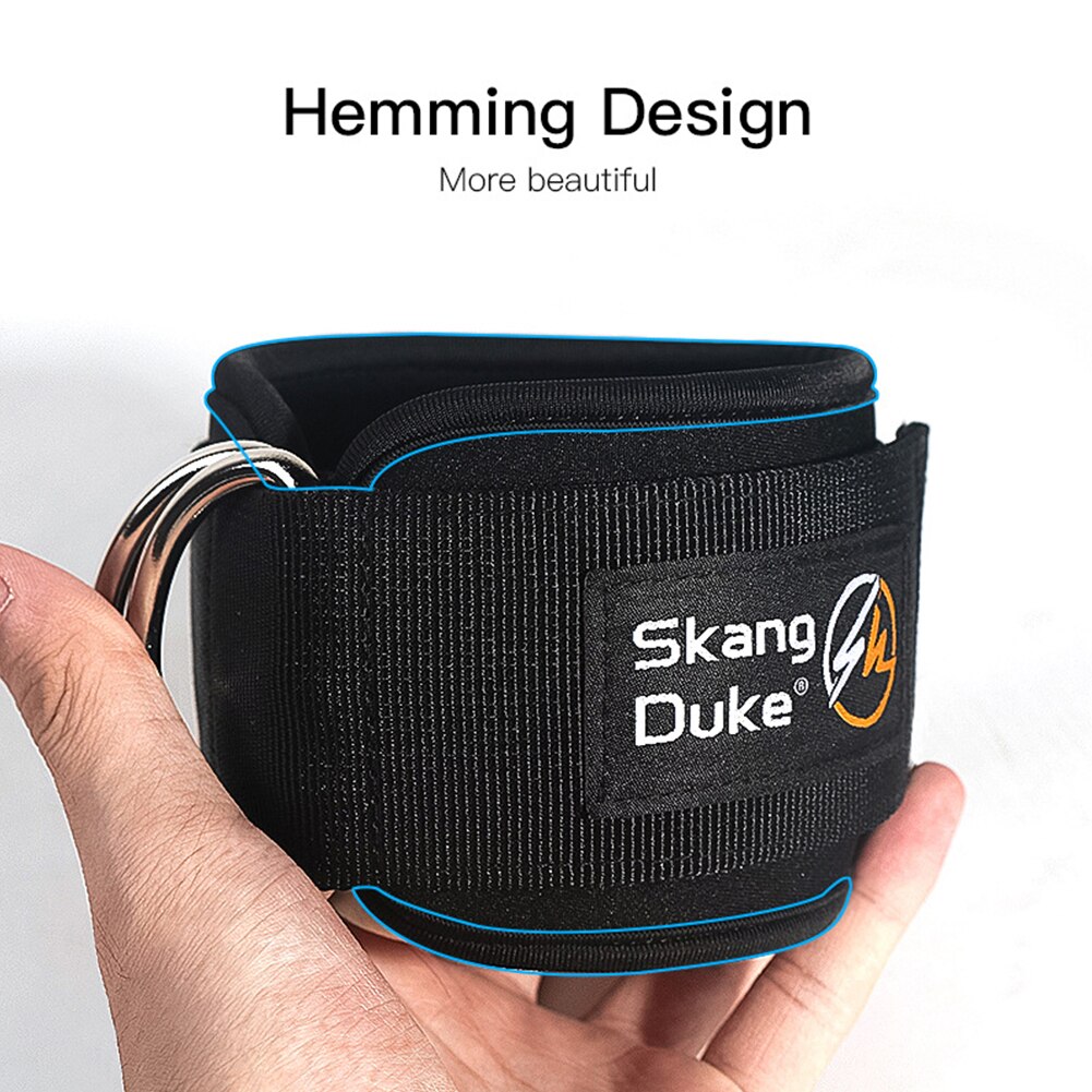 2 Stuks Sport Enkelbandjes Fitness Enkel Ondersteuning Gewatteerde D-Ring Enkelboeien Voor Gym Workouts Kabel Machines Been oefeningen
